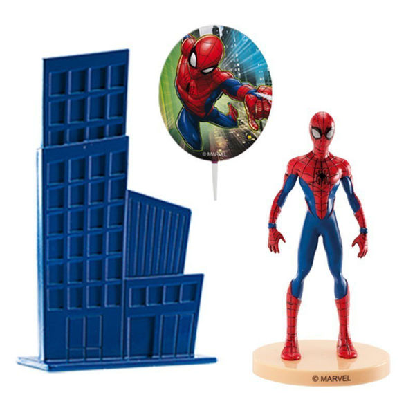 Immagine di Cake Topper Spiderman in plastica pezzi