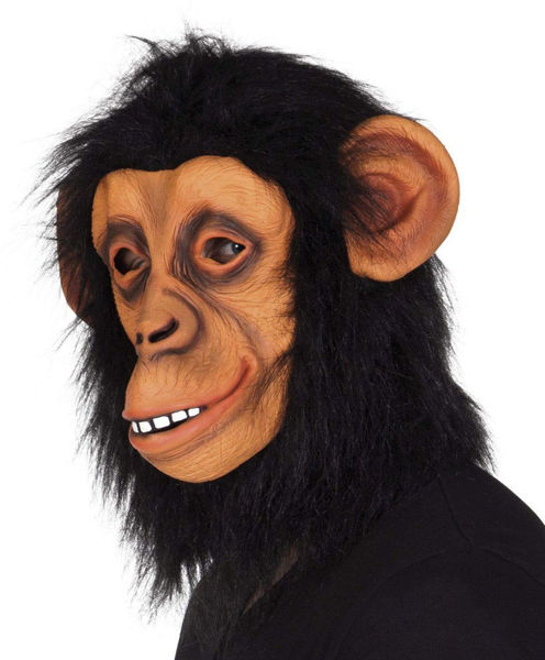 Immagine di Maschera in lattice per adulto Scimpanzè