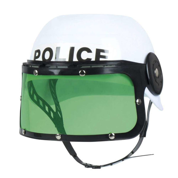 Immagine di Accessori Carnevale - Elmetto in plastica Polizia con Visiera