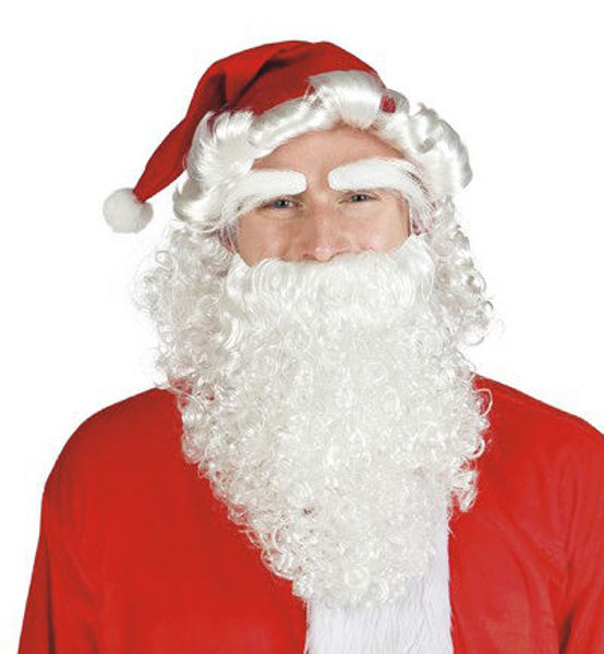 Immagine di Set Babbo Natale - Parrucca, Cappello, Sopracciglia e Barba