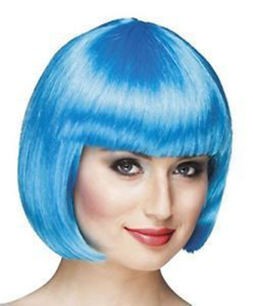 Immagine di Parrucca Caschetto con Frangia Blu