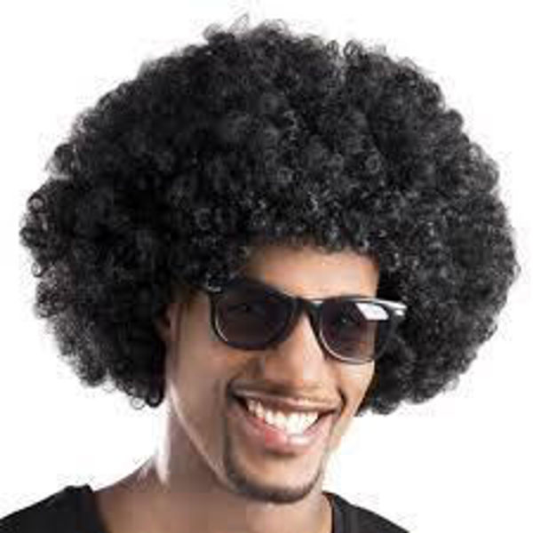 Immagine di Parrucca Unisex - Afro Nera - Capelli Ricci Neri