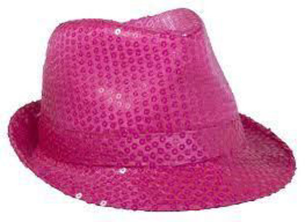 Immagine di Cappello Rosa con Paillette taglia unica