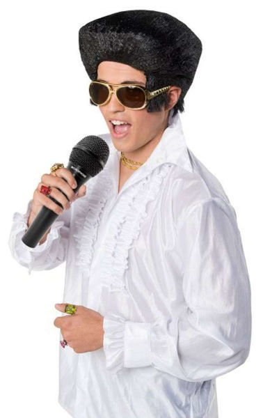 Partycolare- Parrucca Uomo Nera Elvis Presley