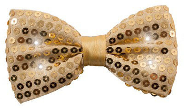 Immagine di Papillon Oro con Paillettes e Led