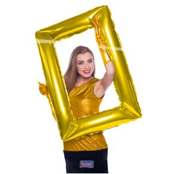 Immagine di Palloncino Super Shape  85x60 cm Cornice Selfie Oro
