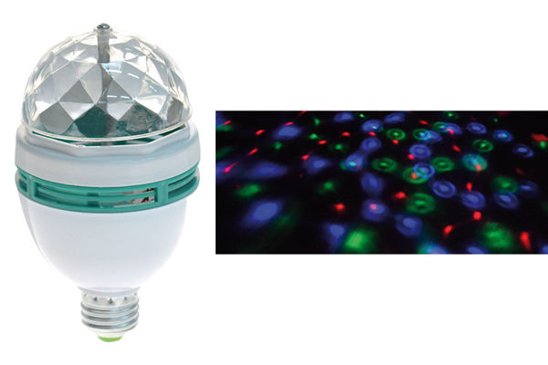 Immagine di Proiettore Bulbo LED RGB - Lampada Magica Rotante - Uso interno E27