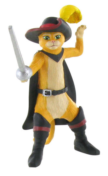 Immagine di Personaggio Cake Topper Il gatto con gli stivali 8 cm