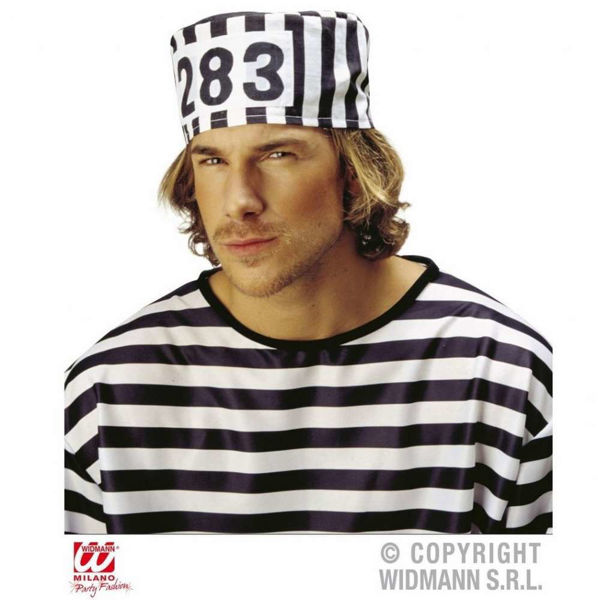 Immagine di Accessori Carnevale Cappello carcerato - taglia unica