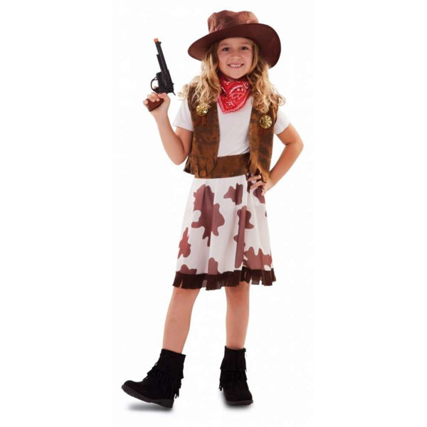 Partycolare- Costume Carnevale Bambina Cowgirl 7/9 anni