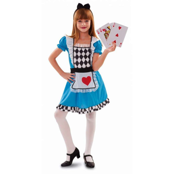 Partycolare- Costume Carnevale Bambina di Cuori 7/9 anni