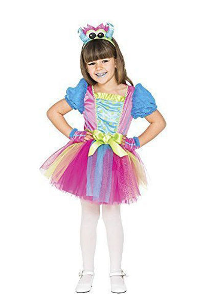 Partycolare- Costume Carnevale Bambina Mostro colorato 1/2 anni