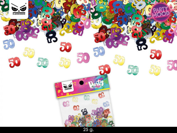 Immagine di Confetti da Tavolo decorativi 50 Anni Multicolor 25 gr