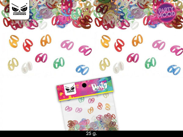 Immagine di Confetti da Tavolo decorativi 60 Anni Multicolor 25 gr