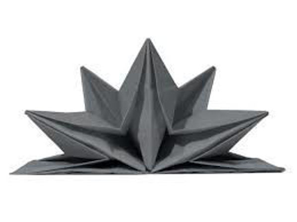 Immagine di Tovaglioli 40x60 Origami Star Argento 12 pezzi