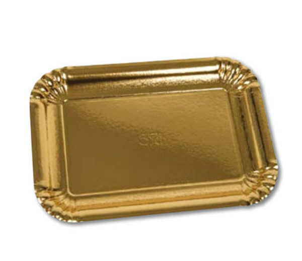 Partycolare- Vassoio Rettangolare Oro misura 4 - 185x265 mm