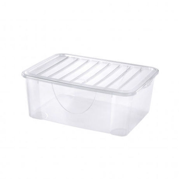 Immagine di Dodo's Box Trasparente contenitore multiuso con coperchio 36x26,4x14,2 cm 9,6 litri