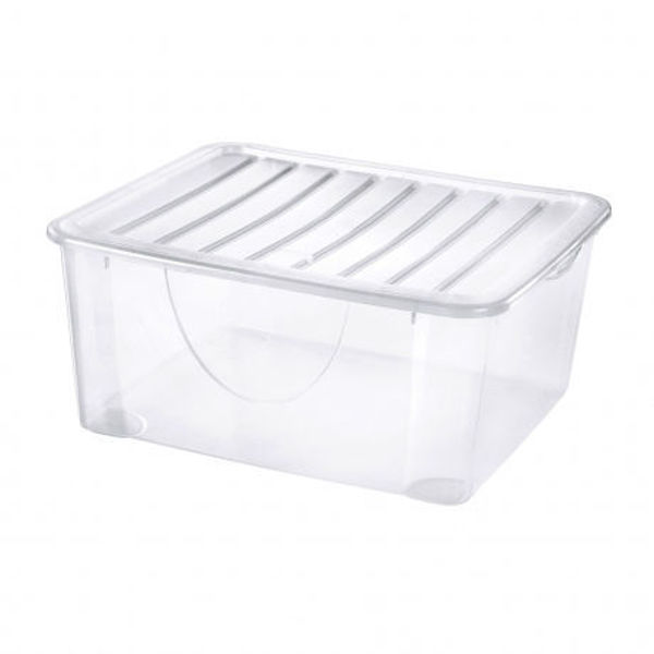 Immagine di Dodo's Box Trasparente contenitore multiuso con coperchio 39,6x33x17,7 cm 16,7 litri