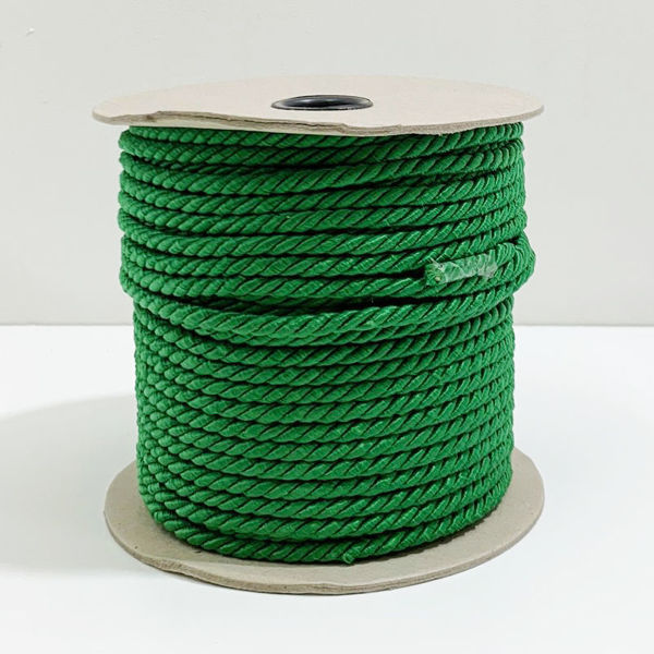 Immagine di Cordoncino 3 Capi Verde Smeraldo 5 mm x 50 mt