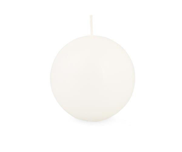 Immagine di Candela sfera Bianca diametro 8 cm