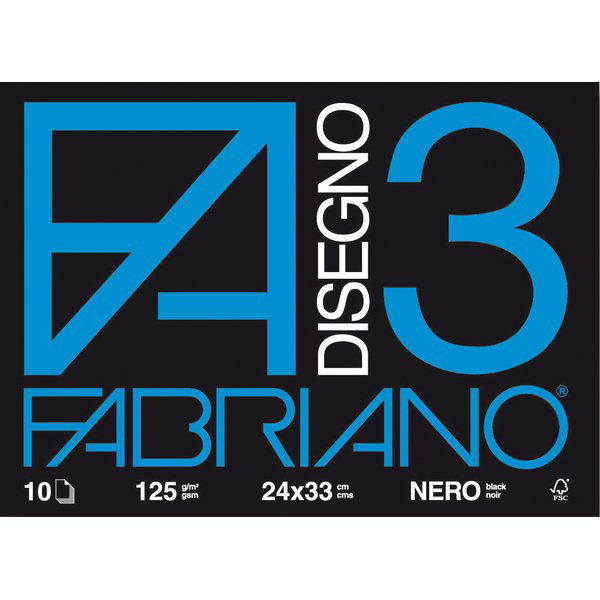 Immagine di Fabriano Album F3 24x33 cm 10 Fogli Neri