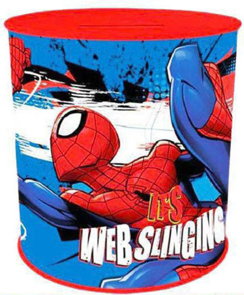 Immagine di Salvadanaio in Latta 11x13 cm Spiderman - grafiche assortite