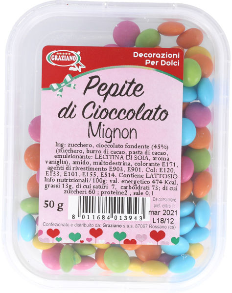 Partycolare- Confetti mignon di cioccolato colorato per decorazioni 50  grammi