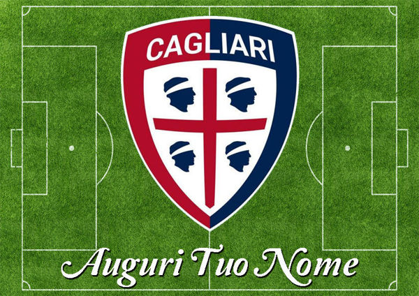 Immagine di Cialda per Torta in Ostia o Zucchero - Campo Calcio Cagliari (campo004)