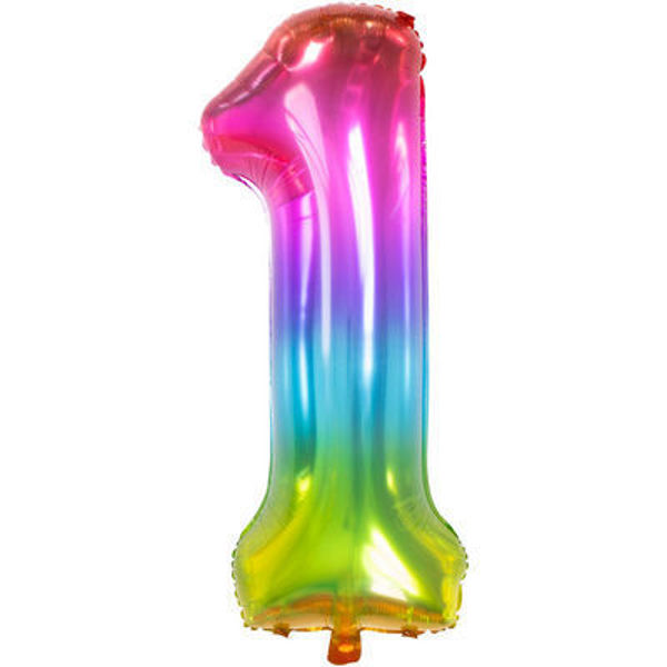 Palloncino Mylar 86 cm Yummy Gummy Rainbow numero 1