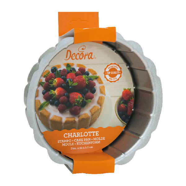 Stampo Charlotte Decora ø 20 × h 7 cm in acciaio antiaderente