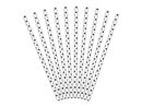 cannucce carta bianco pois nero 19,5 cm partydeco