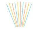 cannucce carta multicolore pastello 19,5 cm partydeco