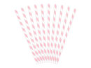 cannucce carta spirale bianco rosa 19,5 cm partydeco