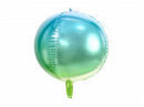 Immagine di Palloncino Mylar Sfera 14'' 35 cm Sfumato Azzurro e Verde