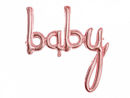 Immagine di Palloncino Super Shape 73,5x75,5 cm Rosa Antico scritta Baby