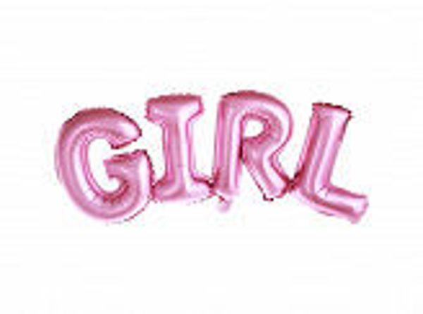 Immagine di Palloncino Super Shape 74x33 cm Rosa scritta GIRL