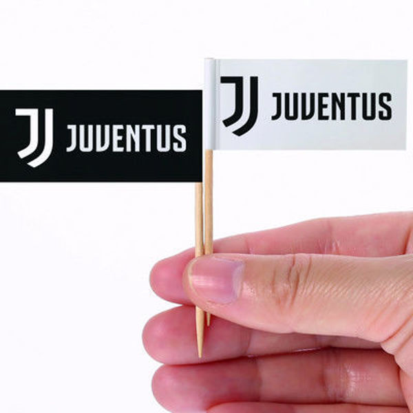 Immagine di Bandierine per Cocktail Ufficiale Juventus 24 pz