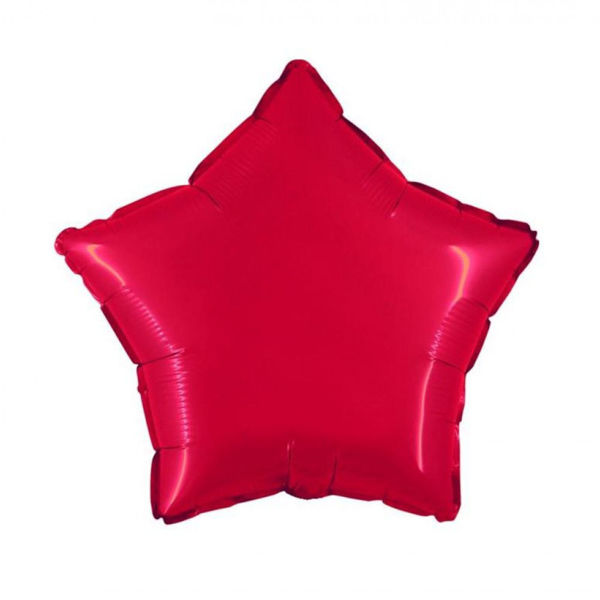 Immagine di Palloncino Mylar 18'' 46 cm Stella Rossa