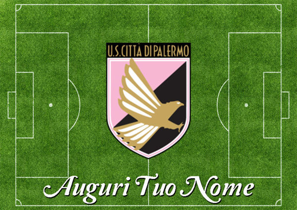 Immagine di Cialda per Torta in Ostia o Zucchero - Campo Calcio Palermo (campo021)
