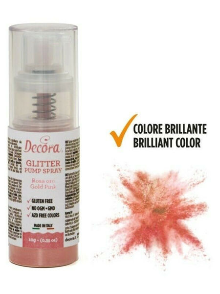 Immagine di Spray Colorante Pump Glitterato Rosa Gold 10 grammi