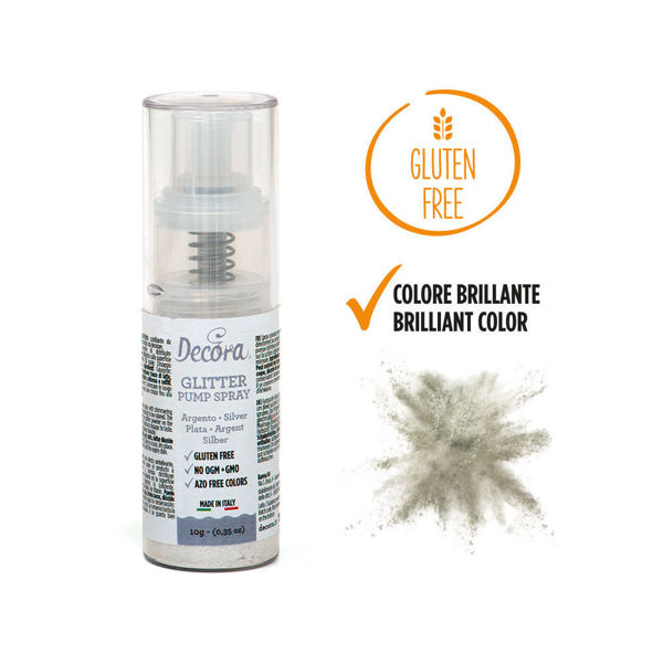 Immagine di Spray Pump Argento glitter 10 grammi