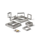 Immagine di Anello Microforato in acciaio inox quadrato 10x10 cm altezza 3,5 cm