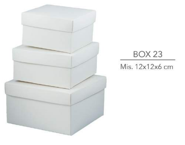 Immagine di Scatola Bianca 12x12x6 cm per Bomboniere 10 pezzi