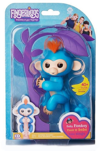 Immagine di Fingerlings - Scimmietta Blu e Grigia - baby Monkey