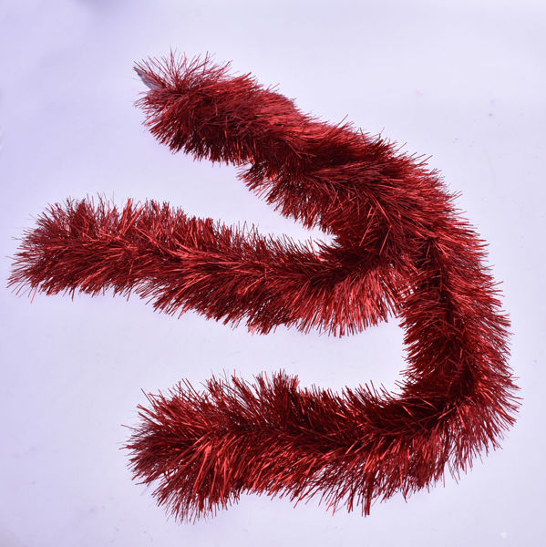 Immagine di Ghirlanda morbida folta Natalizia 2 metri Rosso