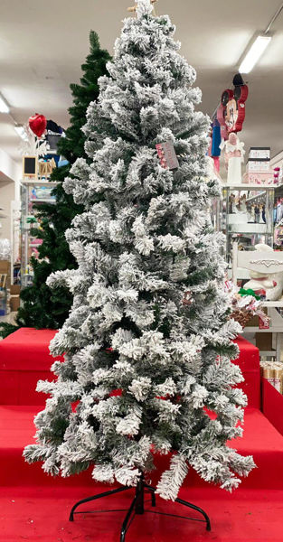 Immagine di Albero di Natale Slim Stelvio Innevato 180 cm