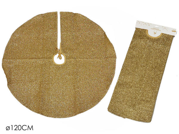 Immagine di Copri base per Albero Oro diametro 120 cm con glitter