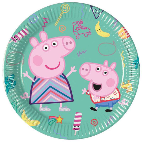 Immagine di Piatti in carta 20 cm Peppa Pig Messy 8 pz