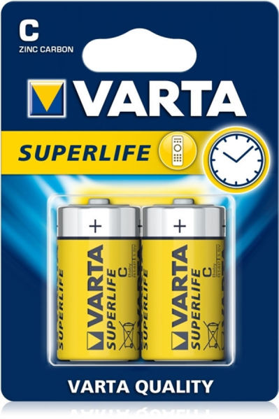 Immagine di 2 Batterie Mezza Torcia C -  Varta Superlife