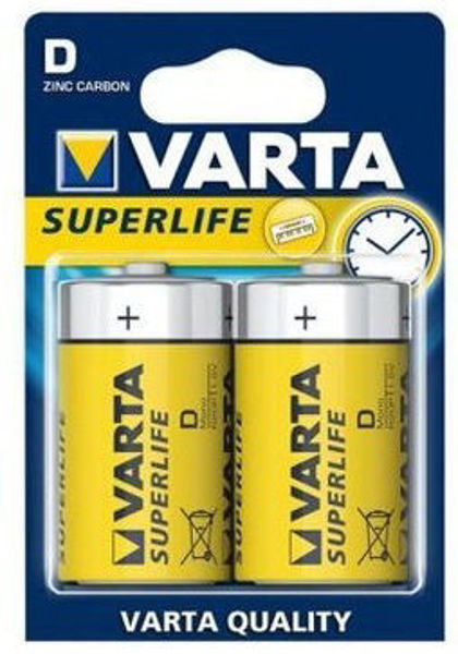 Immagine di 2 Batterie Torcia D -  Varta Superlife
